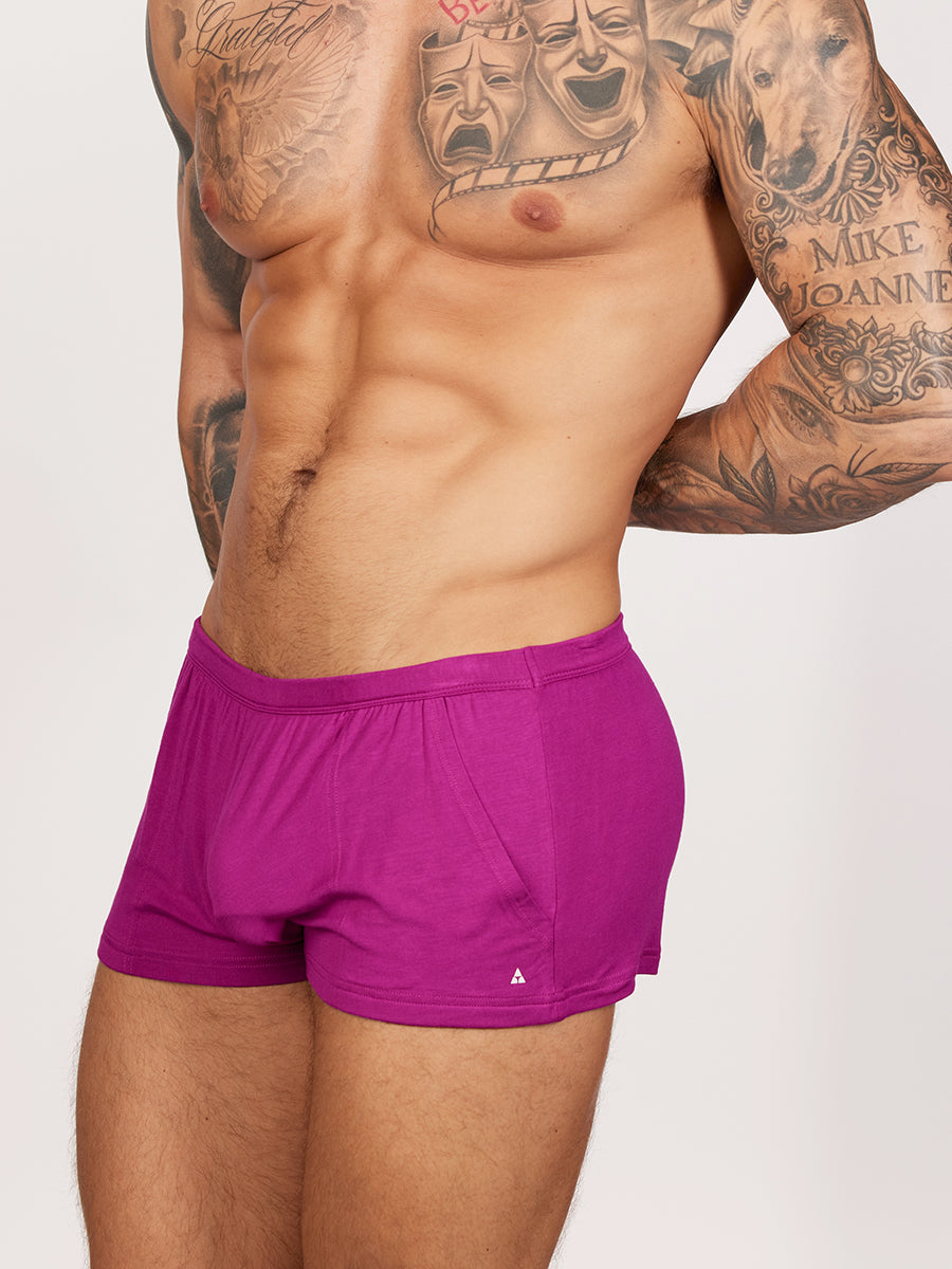 men's pink modal shorts - Body Aware UK