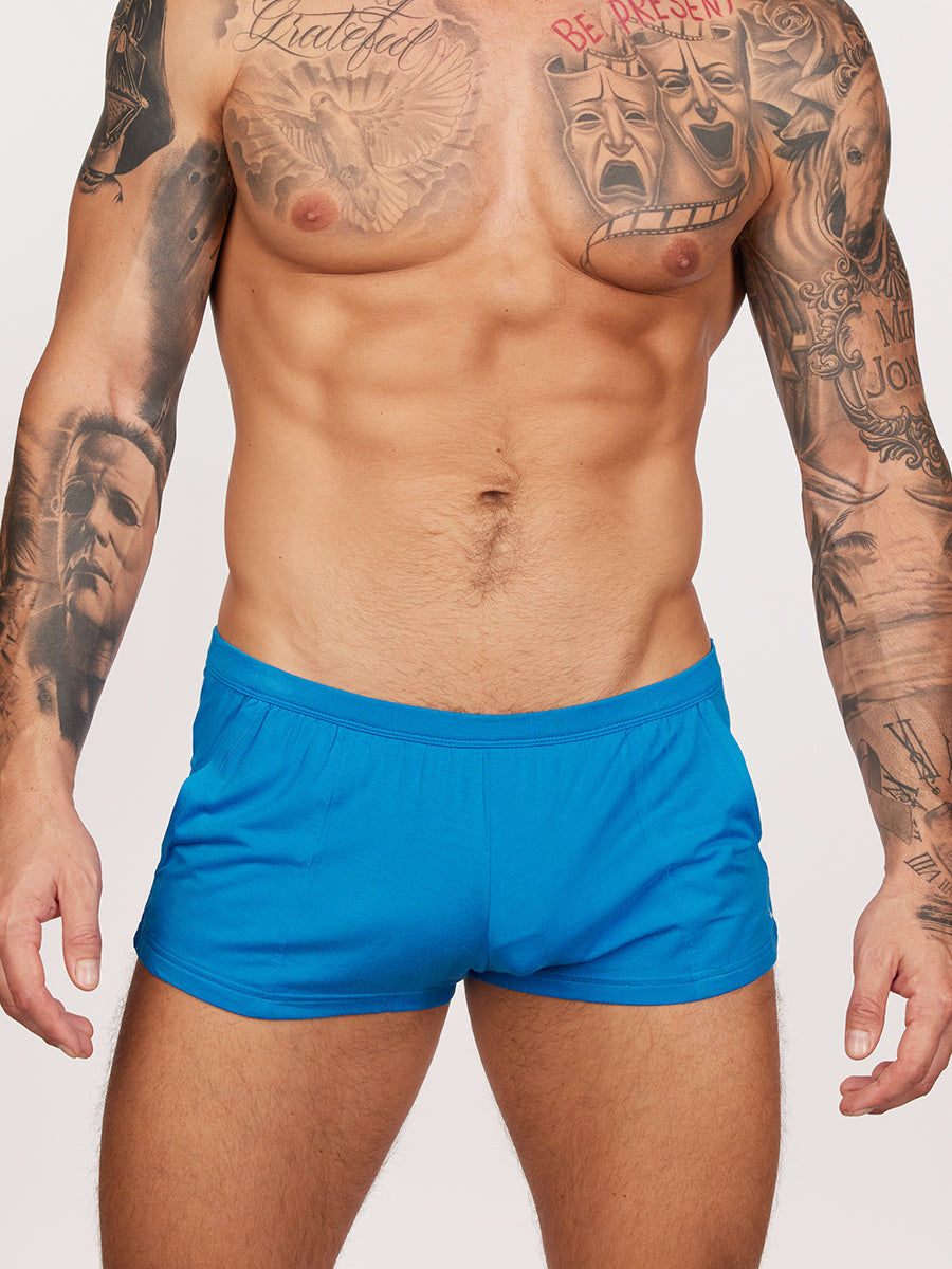 men's blue modal shorts - Body Aware UK