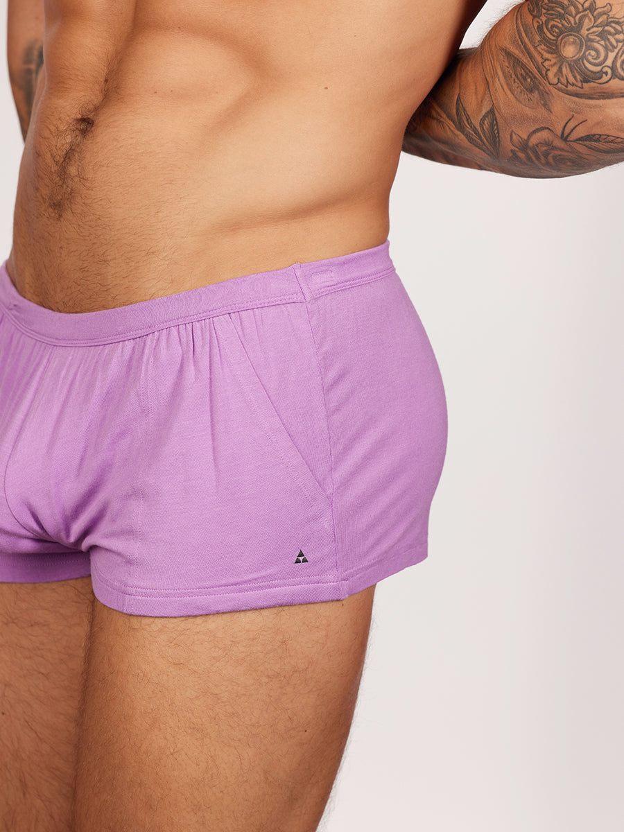 men's purple modal shorts - Body Aware UK