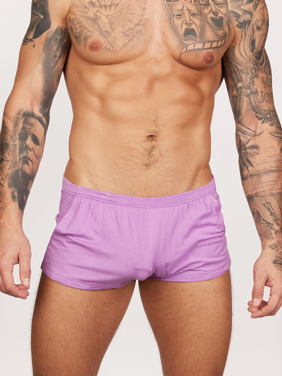 men's purple modal shorts - Body Aware UK