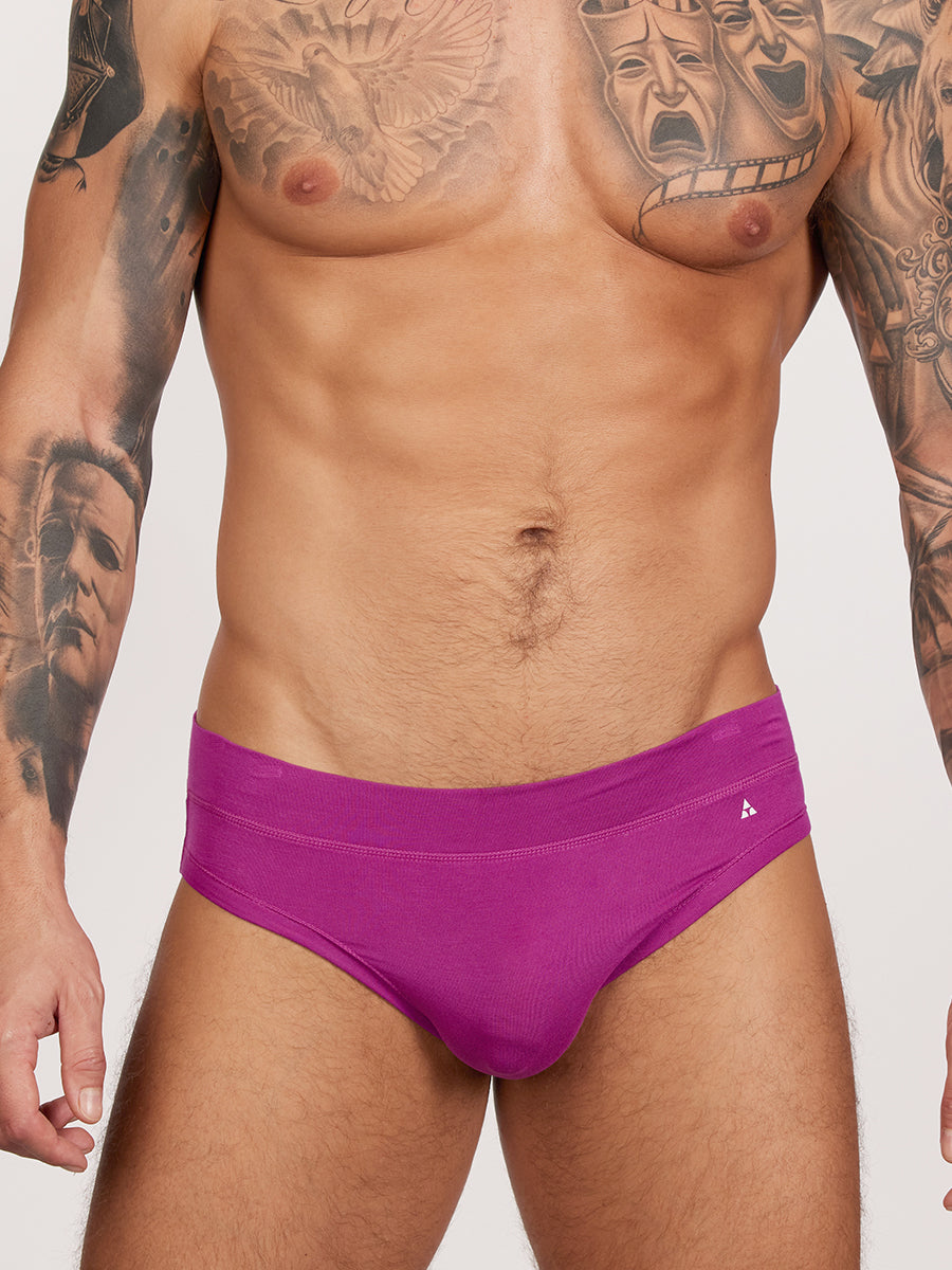 men's pink modal briefs - Body Aware UK