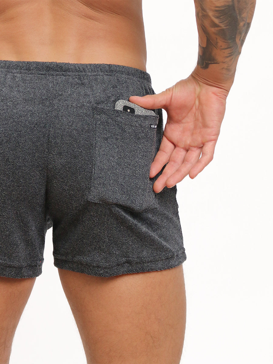 men's grey terry shorts - Body Aware