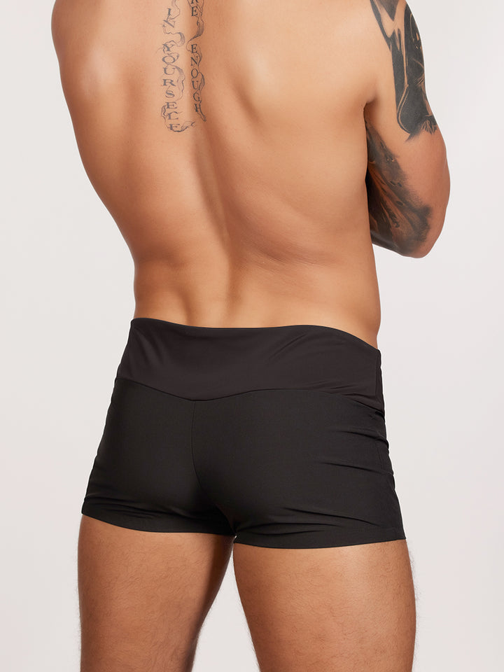 men's black yoga shorts - Body Aware UK