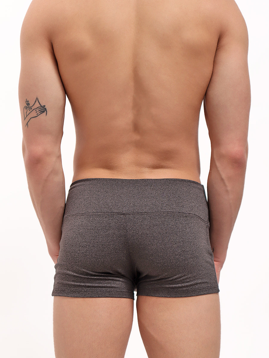 men's grey yoga shorts - Body Aware UK