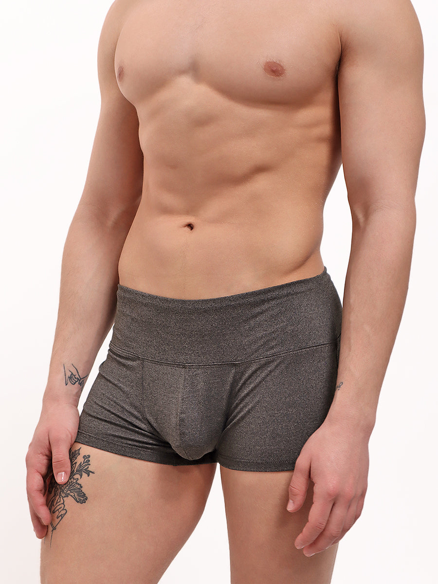 men's grey yoga shorts - Body Aware UK