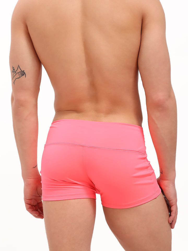 men's pink yoga shorts - Body Aware UK