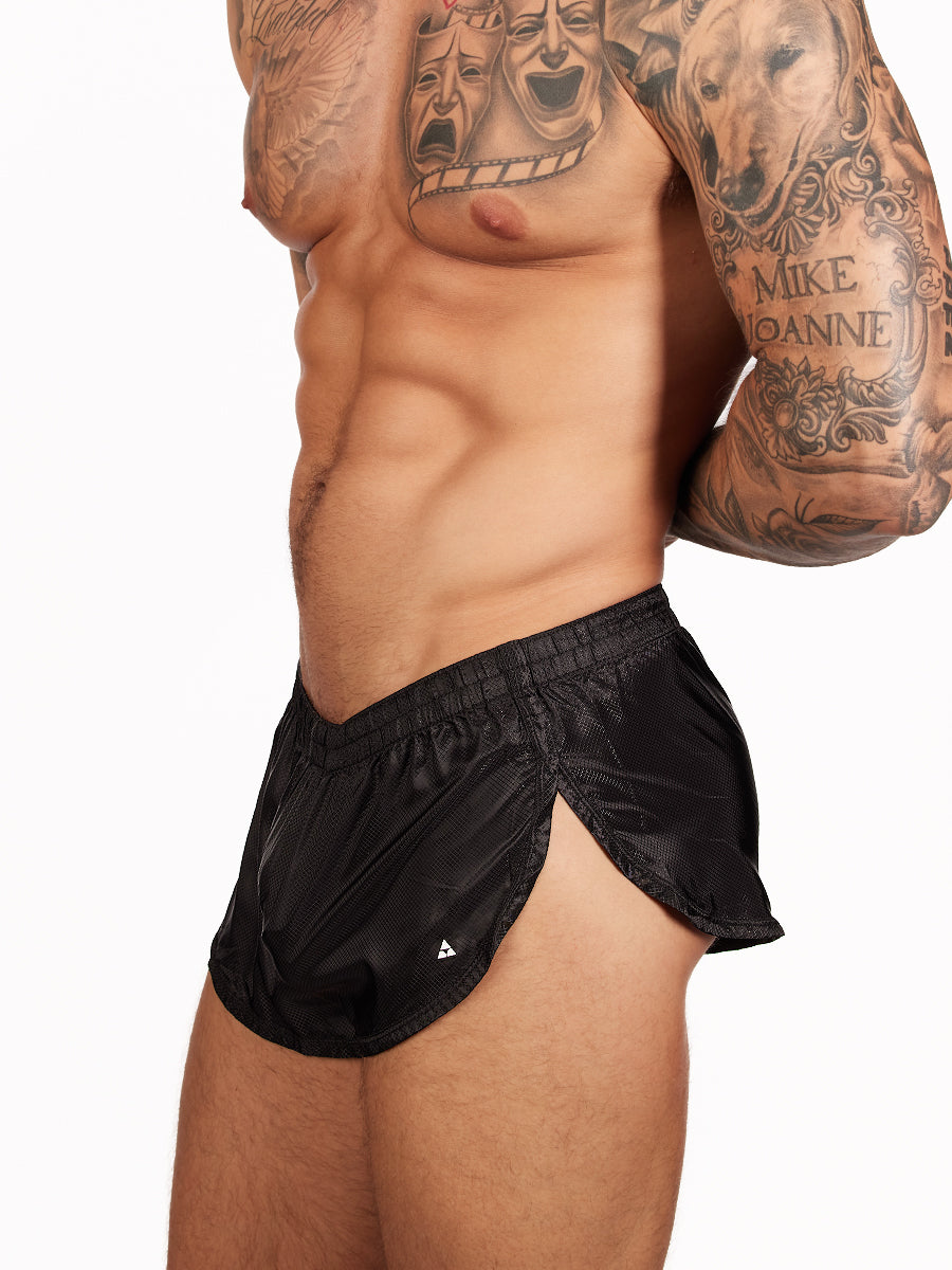 men's black nylon shorts - Body Aware UK