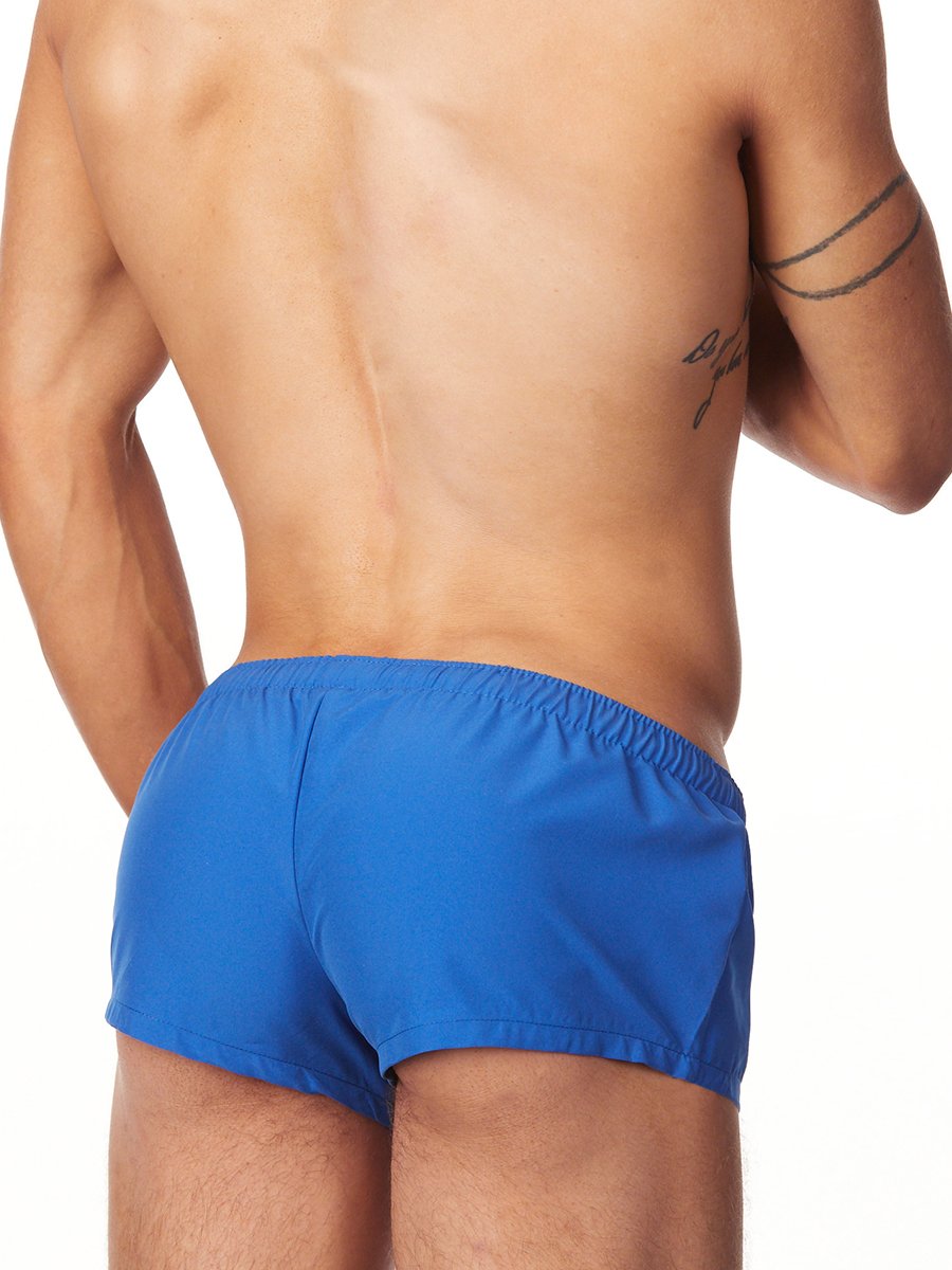 men's blue drawstring shorts