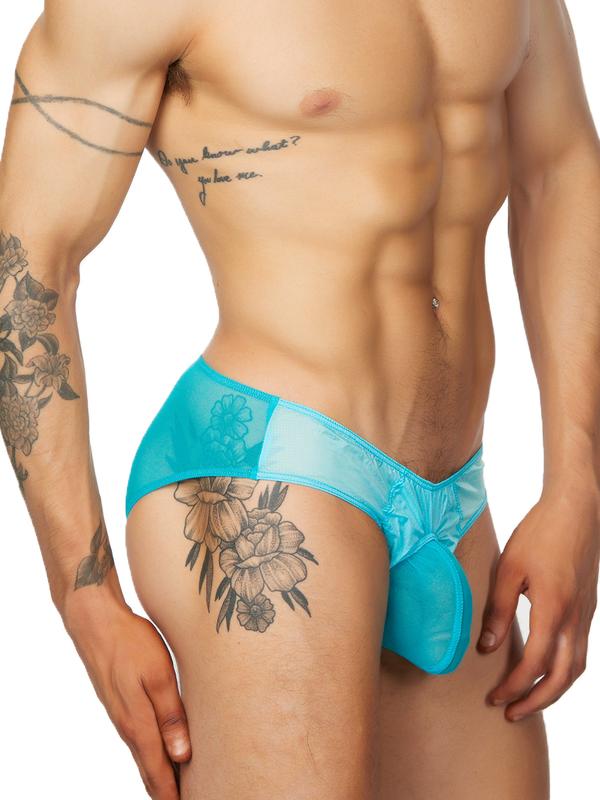 men's blue mesh and nylon briefs