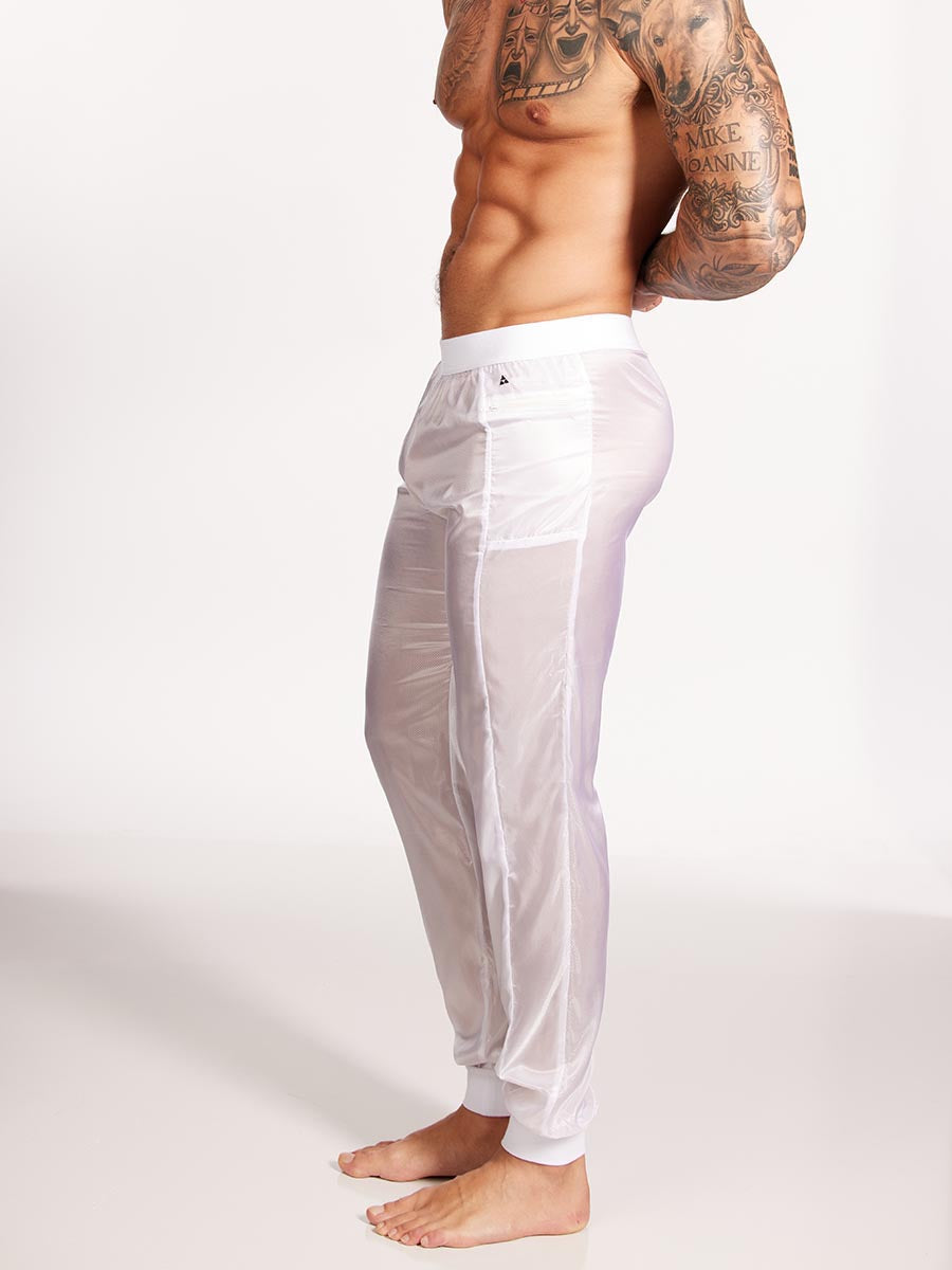 men's white nylon pants - Body Aware UK