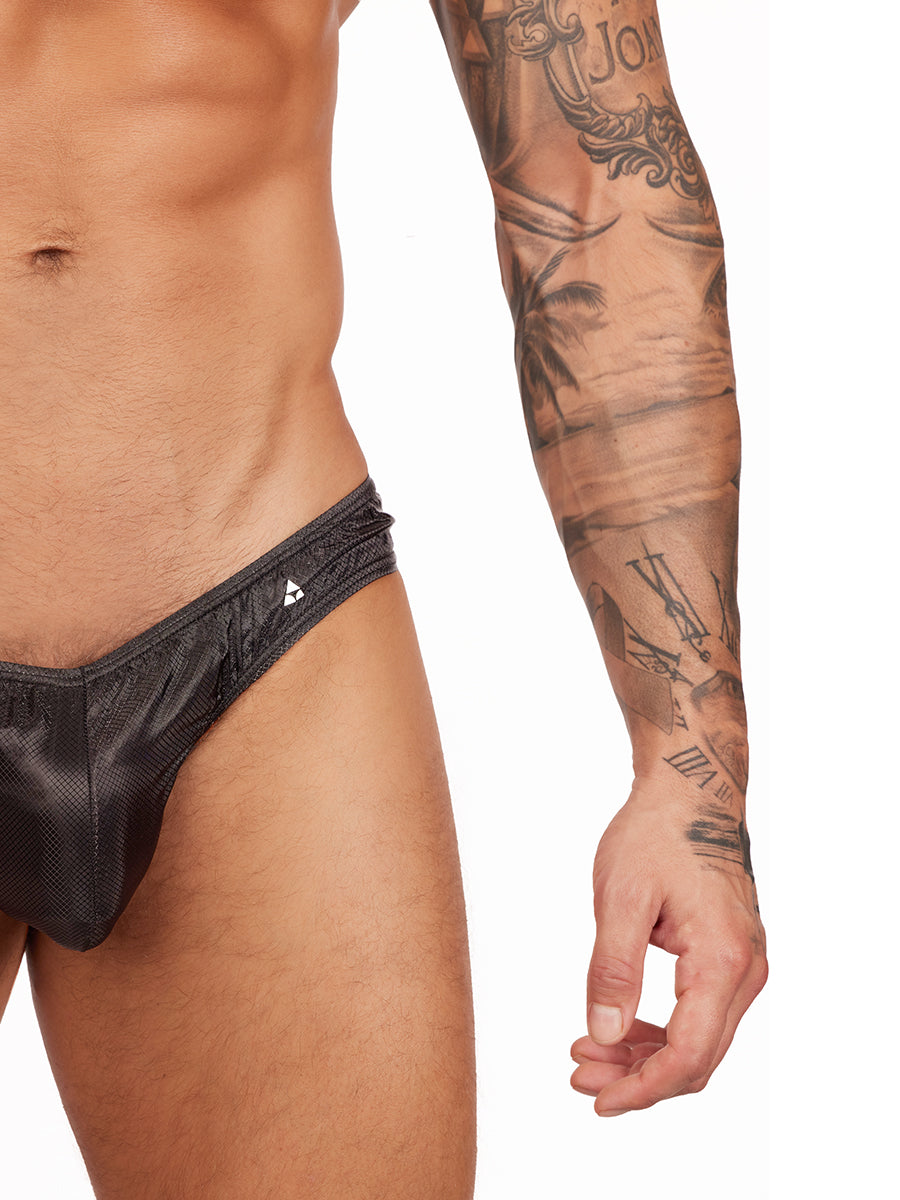 men's black nylon briefs - Body Aware UK