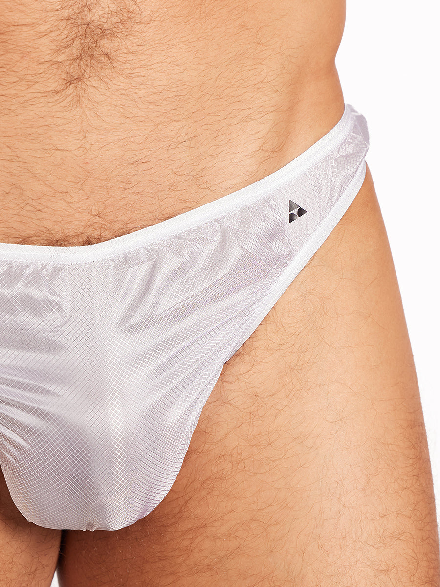 men's white nylon thong - Body Aware UK