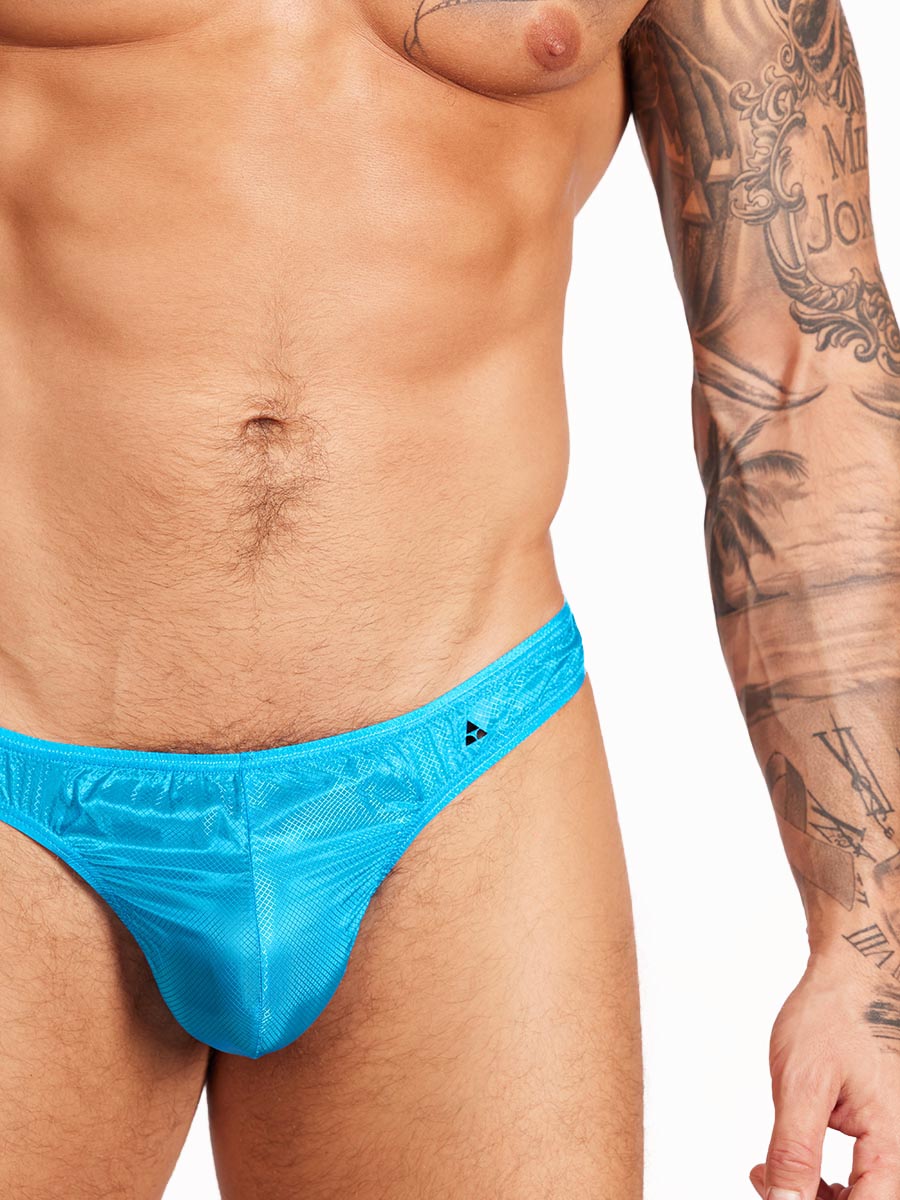 men's blue nylon thong - Body Aware UK