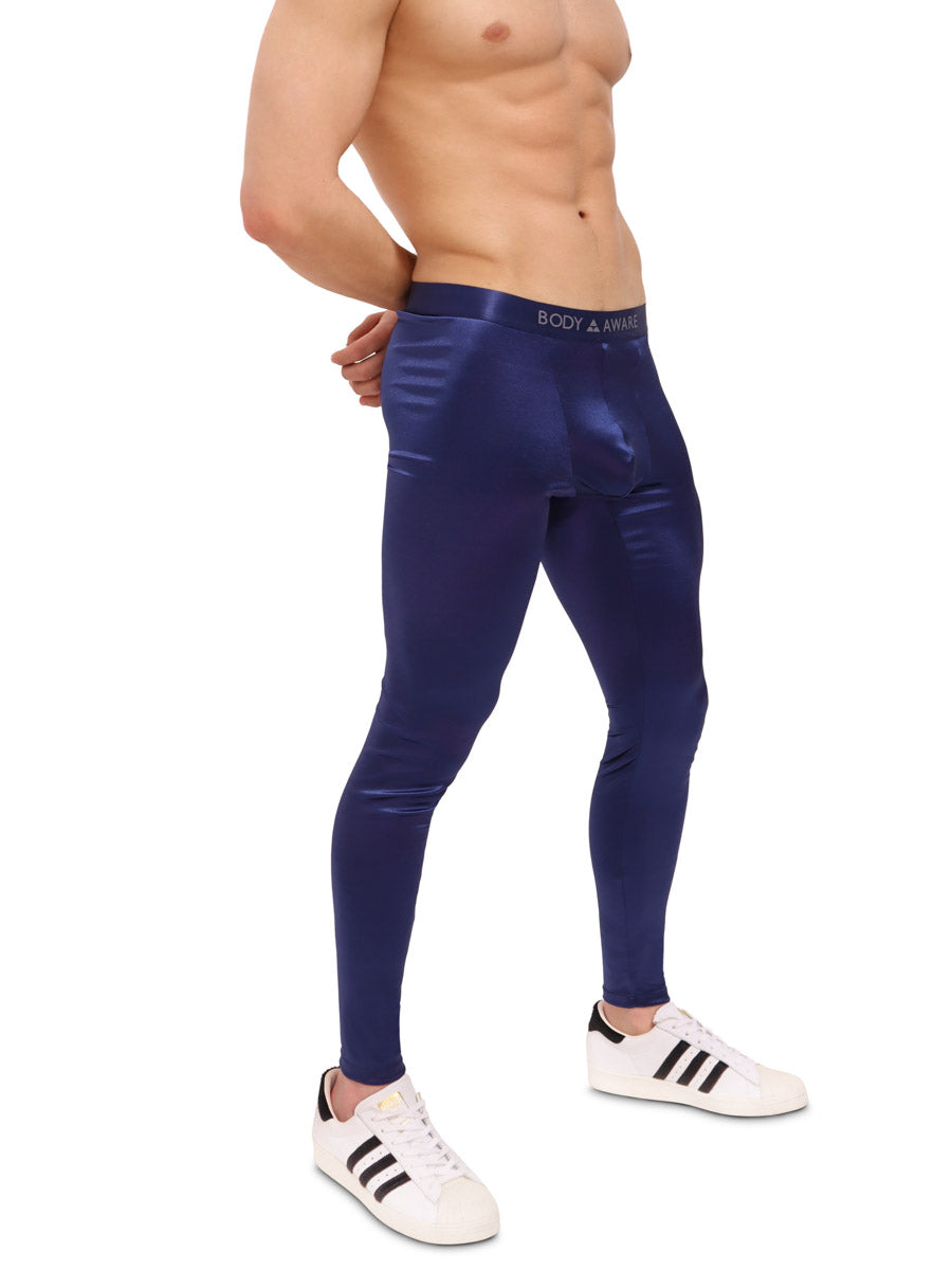 Blue Plaid Men's Leggings