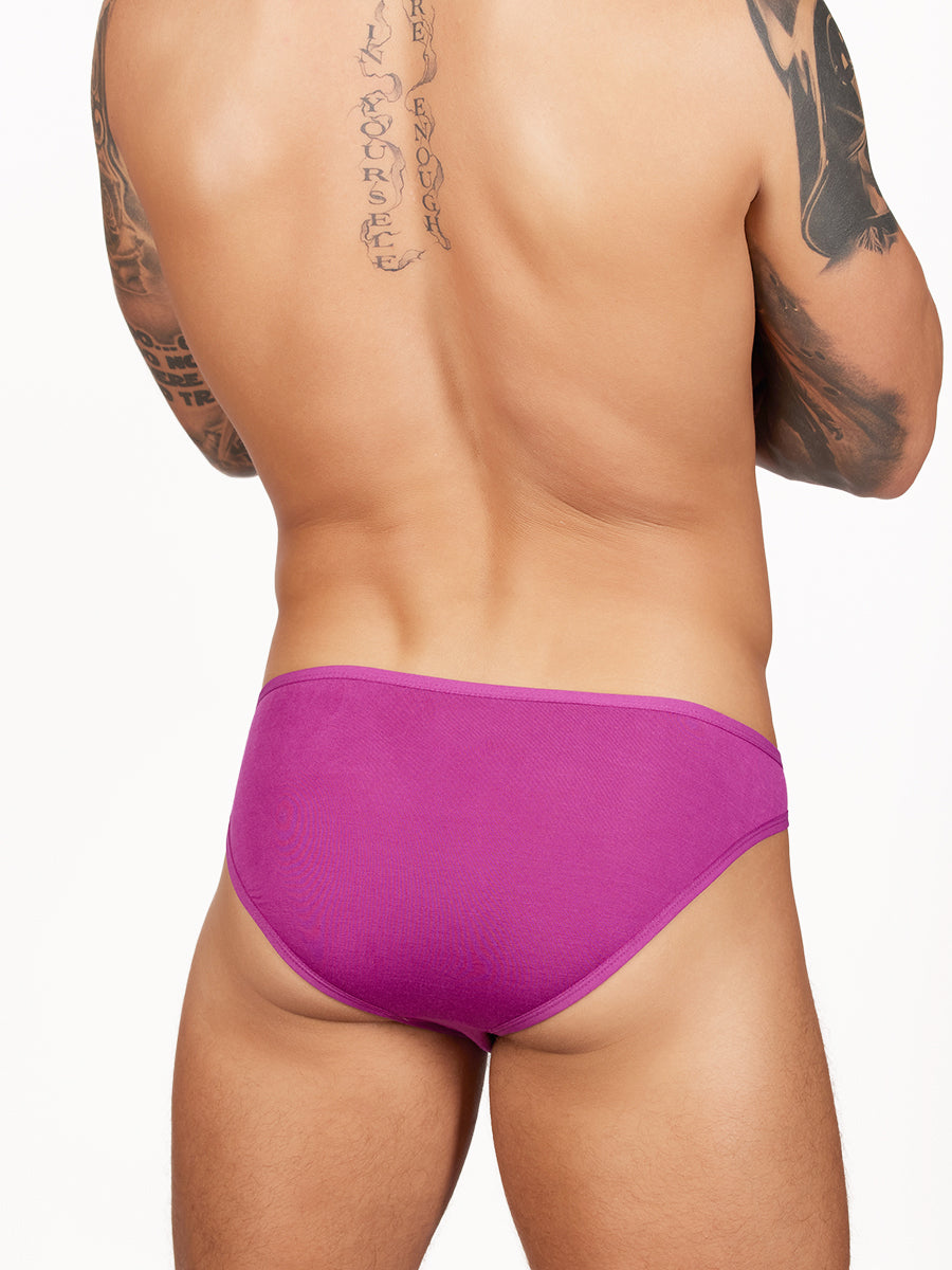 men's pink modal bikini briefs - Body Aware UK