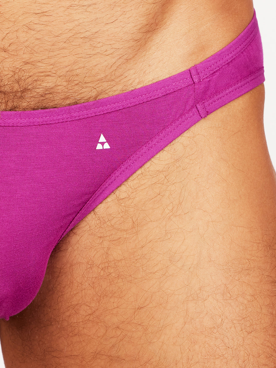 men's pink modal bikini briefs - Body Aware UK