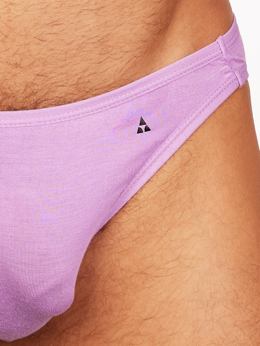 men's purple modal bikini briefs - Body Aware UK