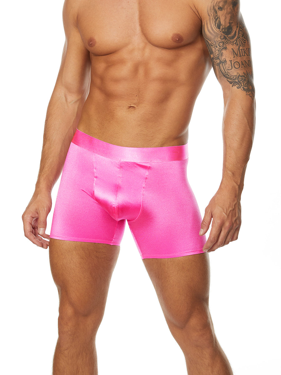 men's pink satin boxers