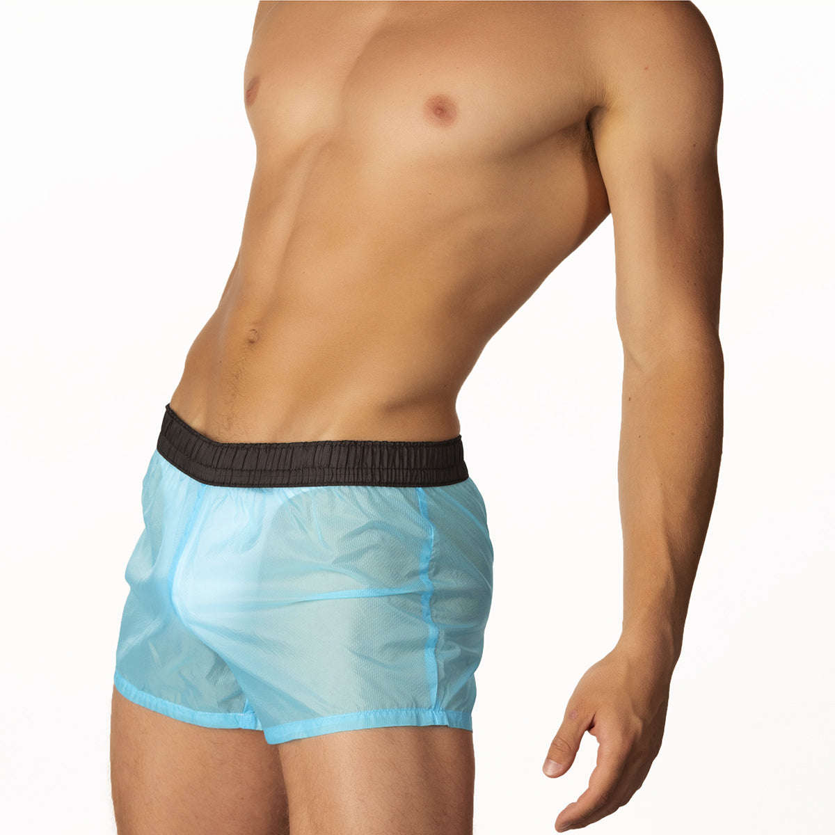 men's blue nylon shorts