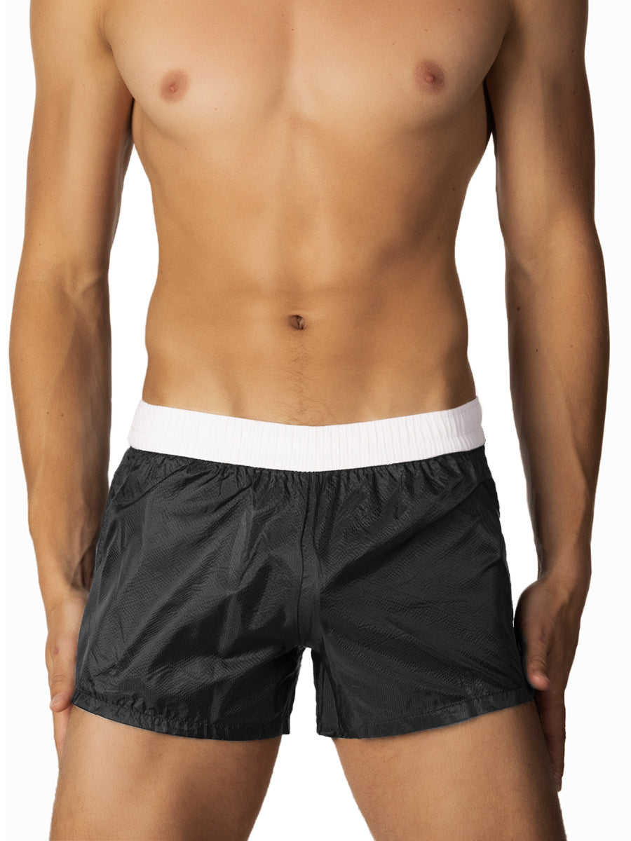 men's black nylon shorts