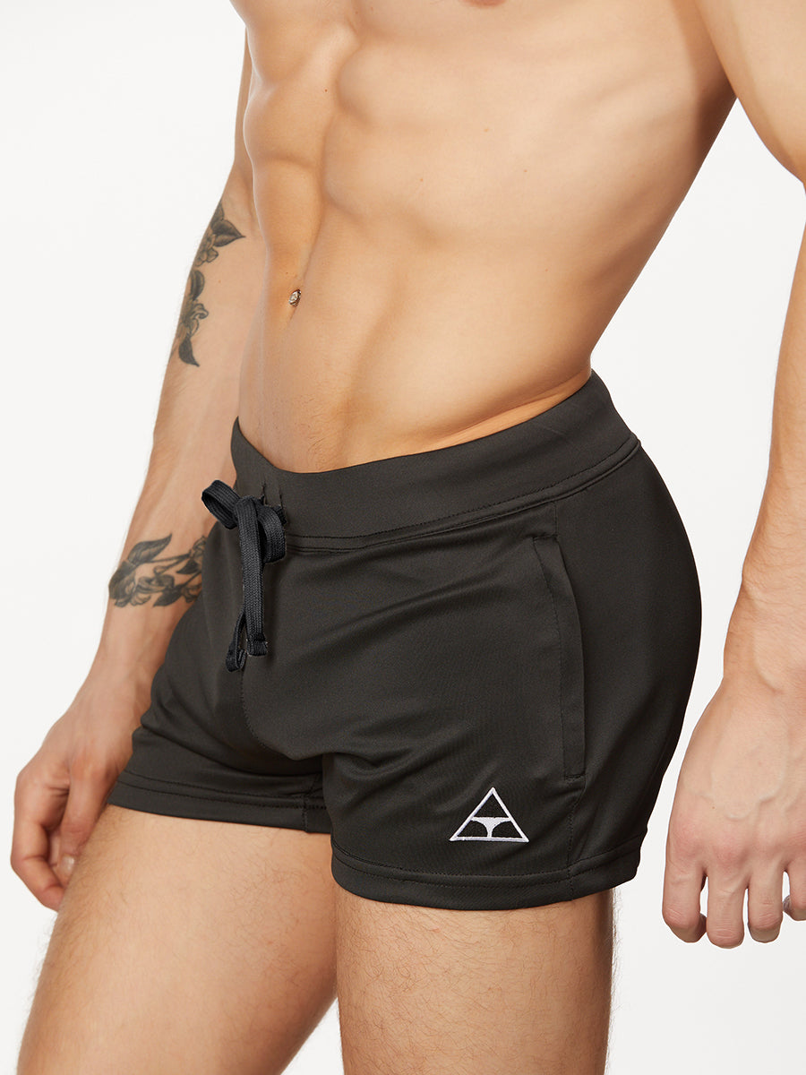 men's grey athletic shorts