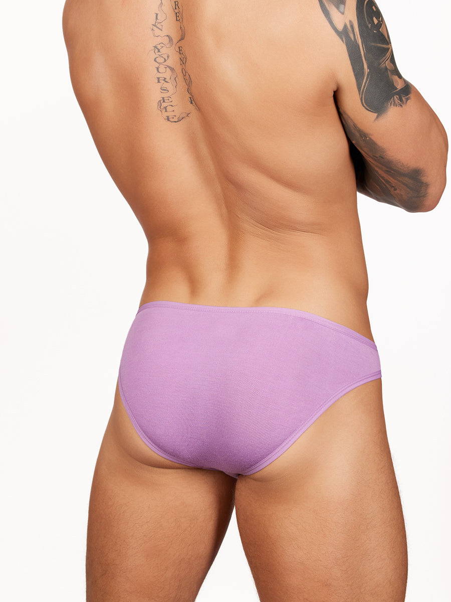 men's purple modal bikini briefs - Body Aware UK